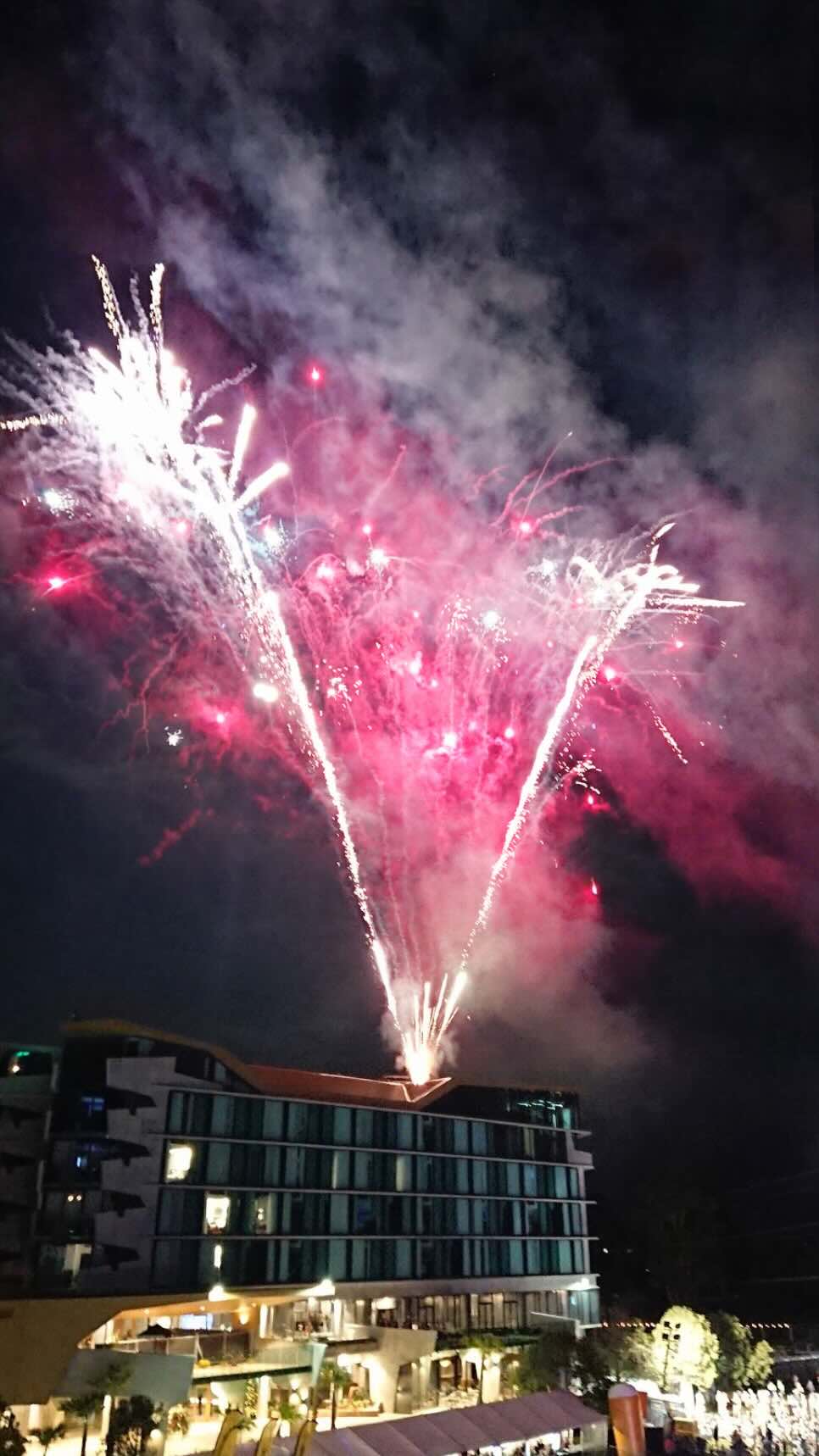 Private rooftop fireworks